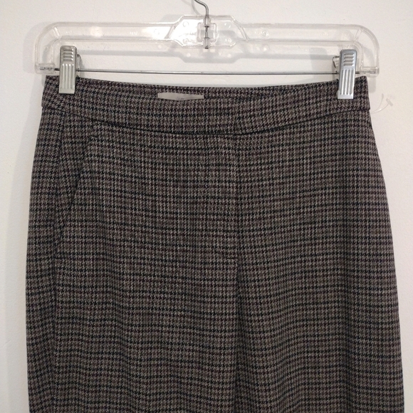H&M - Houndstooth Ankle Burgundy Pants - Picture 3 of 12